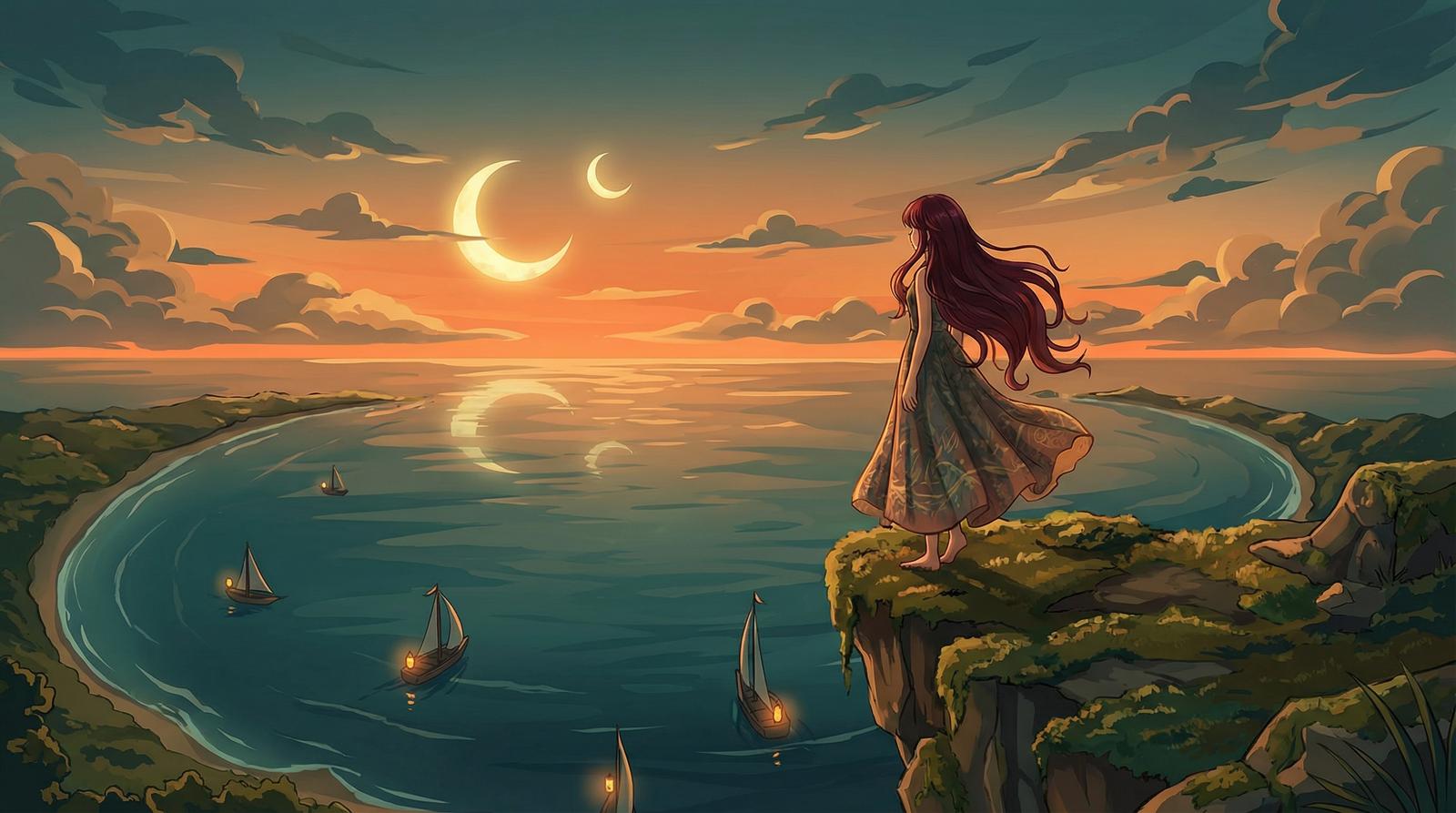 海角网原创动漫短片-月湾少女